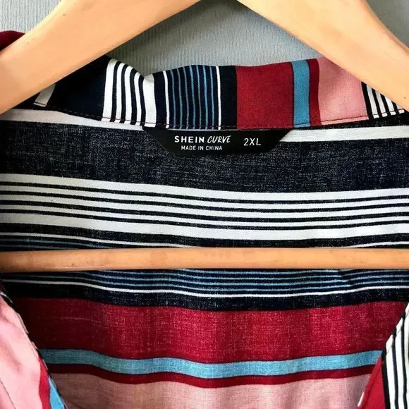 5 for $35 Shein Curve Top Blouse Shirt Women's Plus Size 2XL Multicolor … - Picture 5 of 9